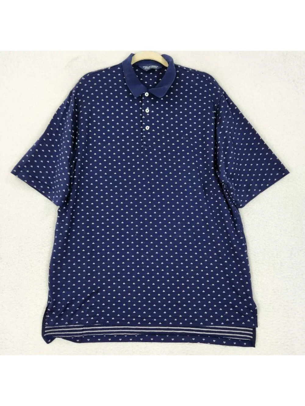 Polo Ralph Lauren Polo Shirt Mens Large Blue Pima Cotton Golf Short Sleeve
